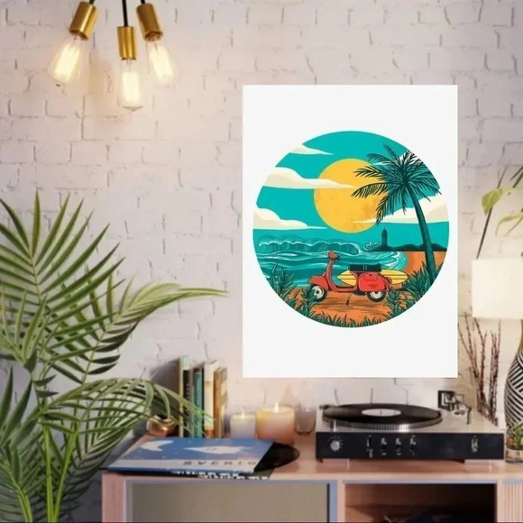 NEW! “Beach Vibes” Retro VSCO Canvas Wall Art 🌴 - Picture 3 of 5